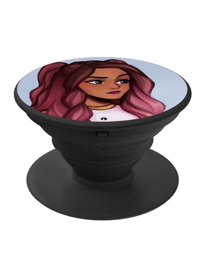 BP Printed Pop Socket Phone Holder Blue/Pink/Beige - Image 1