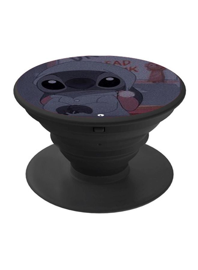 BP Printed Pop Socket Phone Holder Grey/Black/Pink - Image 1