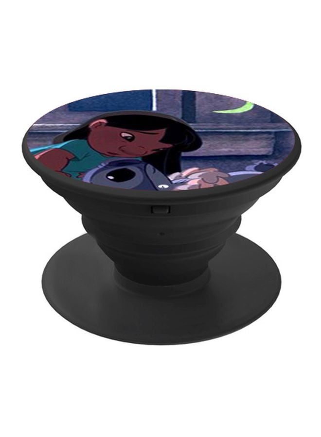 بي بي حامل هاتف منبثق مزين بطبعة أزرق\بني\أسود - Image 1