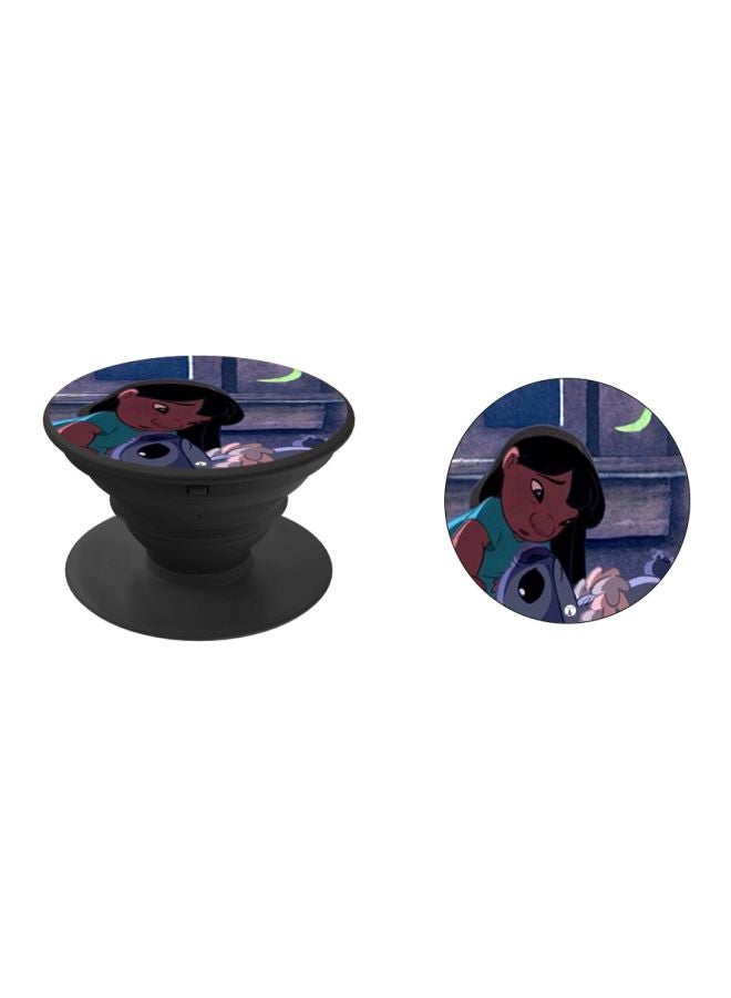 بي بي حامل هاتف منبثق مزين بطبعة أزرق\بني\أسود - Image 2