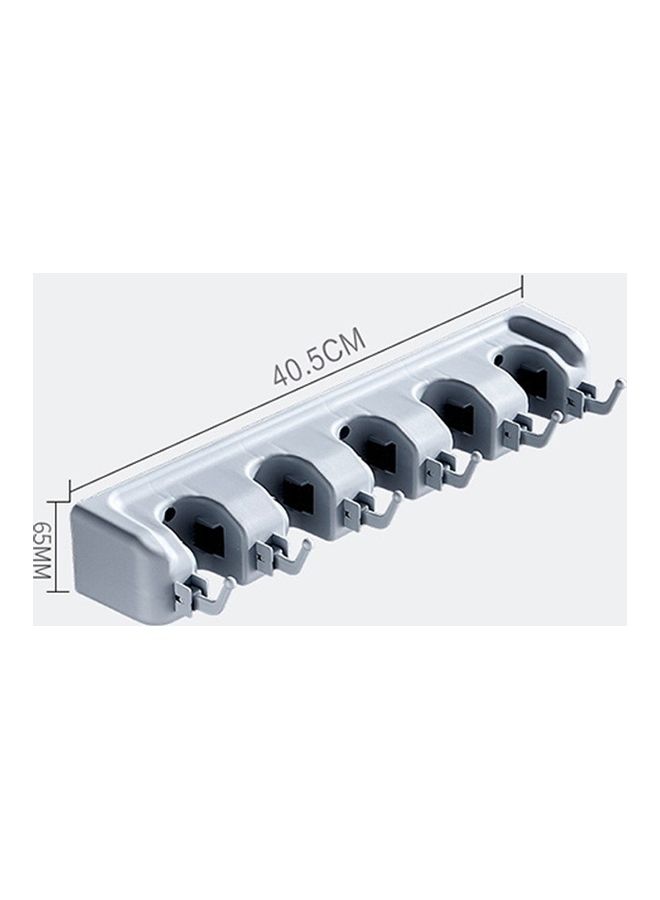 Generic Mop And Broom Tool Holder Organizer White 41.5x 9.0x7.0cm  - Image 2