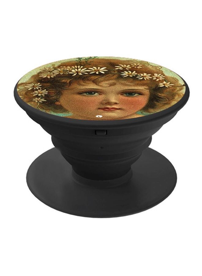 BP Cartoon Printed Pop Socket Phone Holder Beige/Brown/Black - Image 1