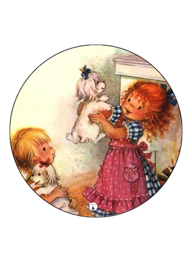 بي بي حامل هاتف على شكل مقبض أصابع منبثق بطبعة رسومات كرتونية أبيض/وردي/أسود - Image 2