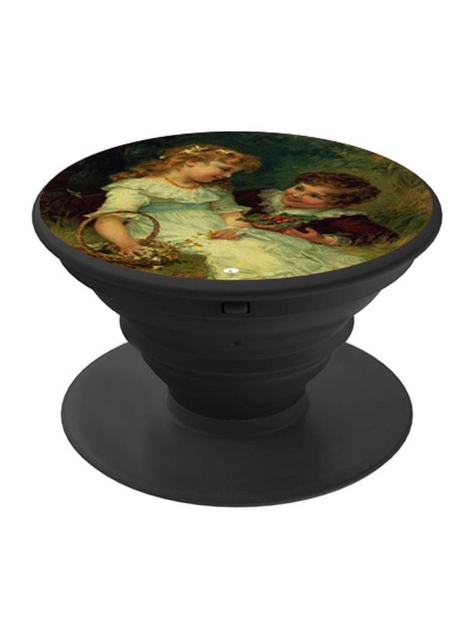 BP Portrait Printed Pop Socket Phone Holder Green/Beige/Black - Image 1