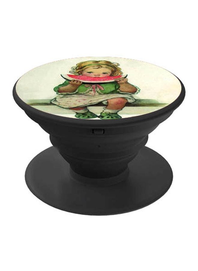 BP Cartoon Printed Pop Socket Phone Holder Green/Red/Black - Image 1
