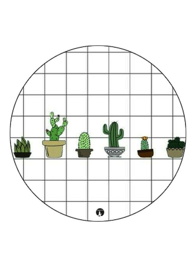 BP Cactus Printed Pop Socket Phone Holder White/Green/Black - Image 2