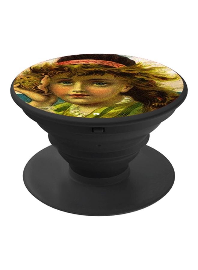 BP Portrait Printed Pop Socket Phone Holder Beige/Green/Black - Image 1