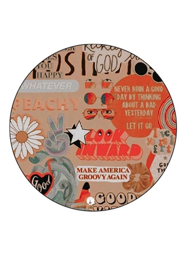 BP Quote Printed Pop Socket Phone Holder Brown/Red/Black - Image 2