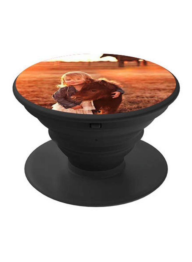 BP Sunset Printed Pop Socket Phone Holder Brown/White/Black - Image 1