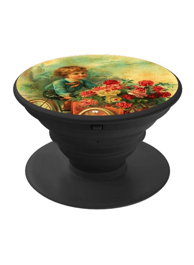 بي بي حامل هاتف منبثق مزين بطبعة أزرق\بني\أسود - Image 1