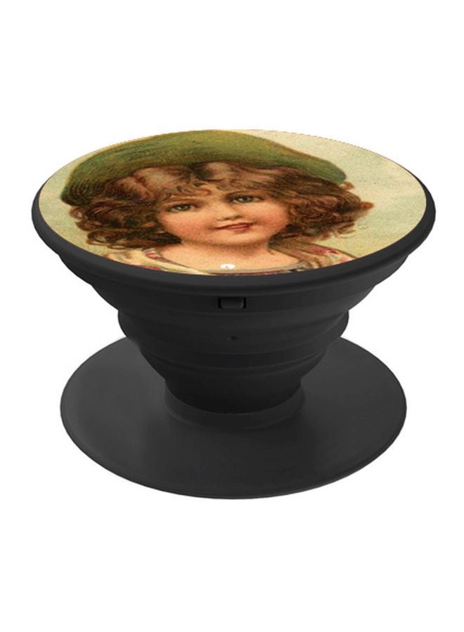 BP Girl Printed Pop Socket Phone Holder Beige/Brown/Black - Image 1