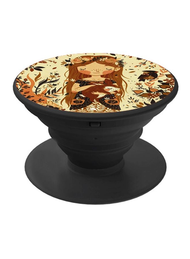 بي بي حامل هاتف بوب سوكيت بطبعة فتاة بيج/بني/أسود - Image 1