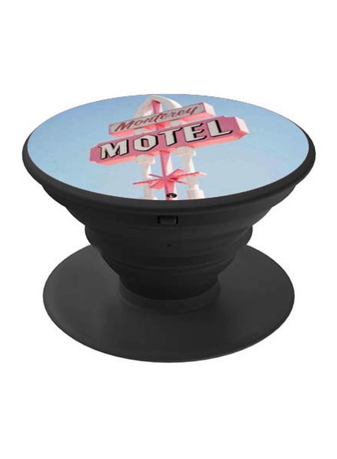 بي بي حامل هاتف بوب سوكيت بطبعة للافتة بكلمة "motel" الأسود/ الوردي/ الأزرق - Image 1