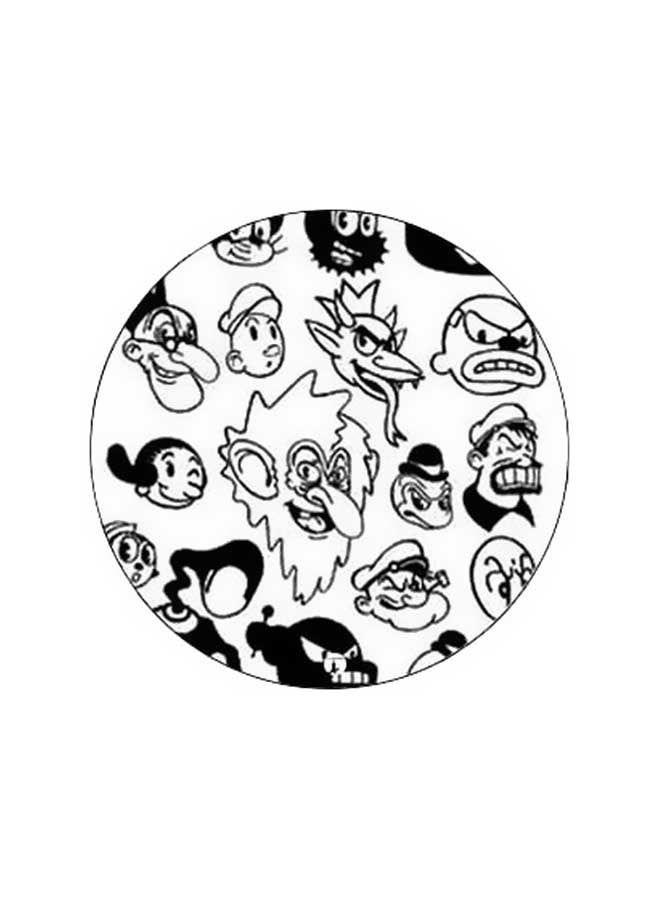 بي بي حامل هاتف بوب سوكيت بطبعة شخصيات فيلم Popeye The Sailor Man أسود/ أبيض - Image 2