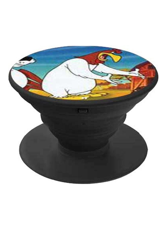 BP Big Fat White Hen Scolding Printed Pop Socket Phone Holder Blue/Red - Image 1