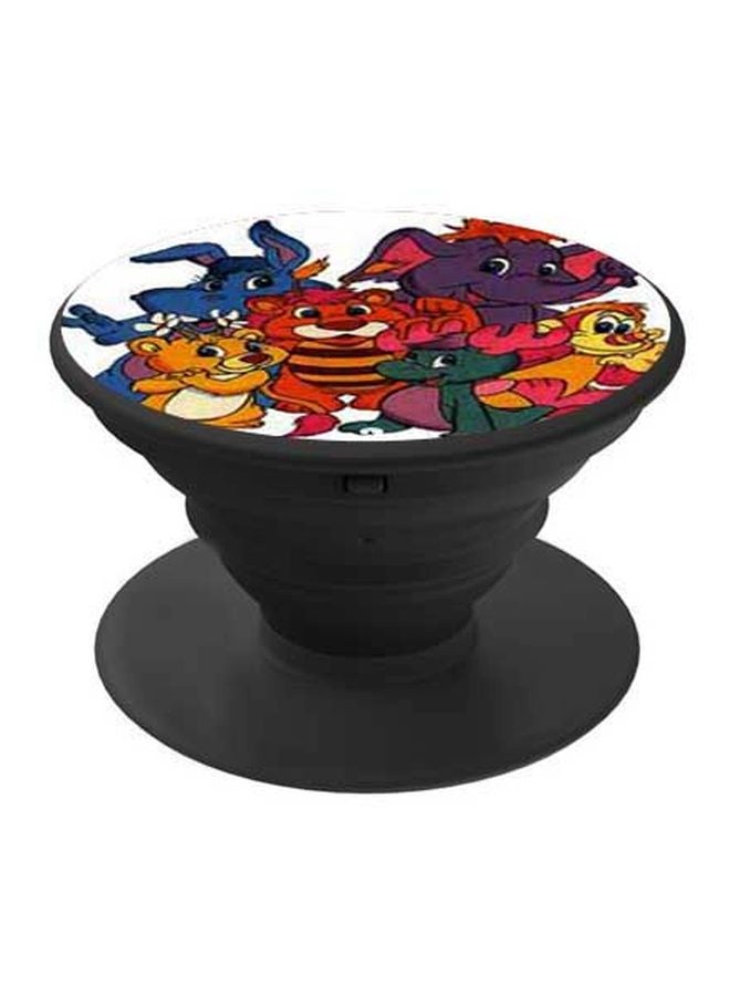 BP Cute Cartoon Animals Printed Pop Socket Phone Holder Blue/Yellow/Green - Image 1