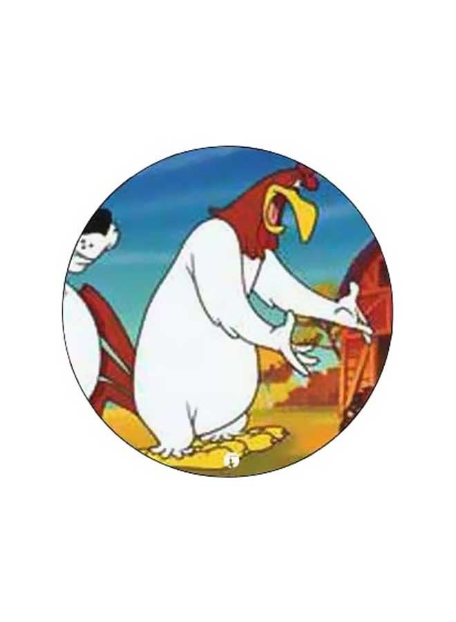 BP Big Fat White Hen Scolding Printed Pop Socket Phone Holder Blue/Red - Image 2