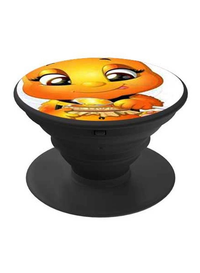 BP Printed Pop Socket Phone Holder Orange/White/Black - Image 1