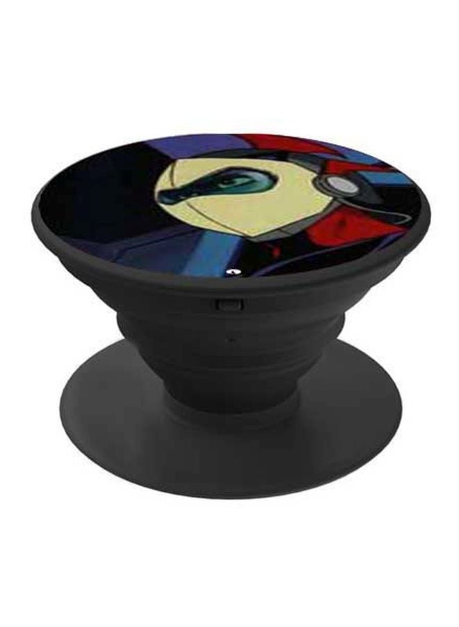 BP Printed Pop Socket Phone Holder Beige/Black/Red - Image 1