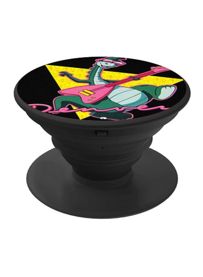 BP Cartoon Printed Pop Socket Phone Holder Green/Black/Pink - Image 1