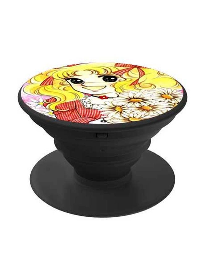 BP Cartoon Printed Pop Socket Phone Holder Yellow/Red/Black - Image 1