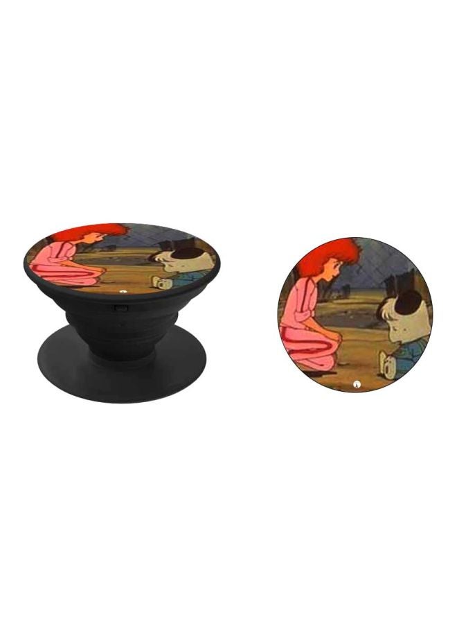 BP Cartoon Printed Pop Socket Phone Holder Beige/Pink/Black - Image 2