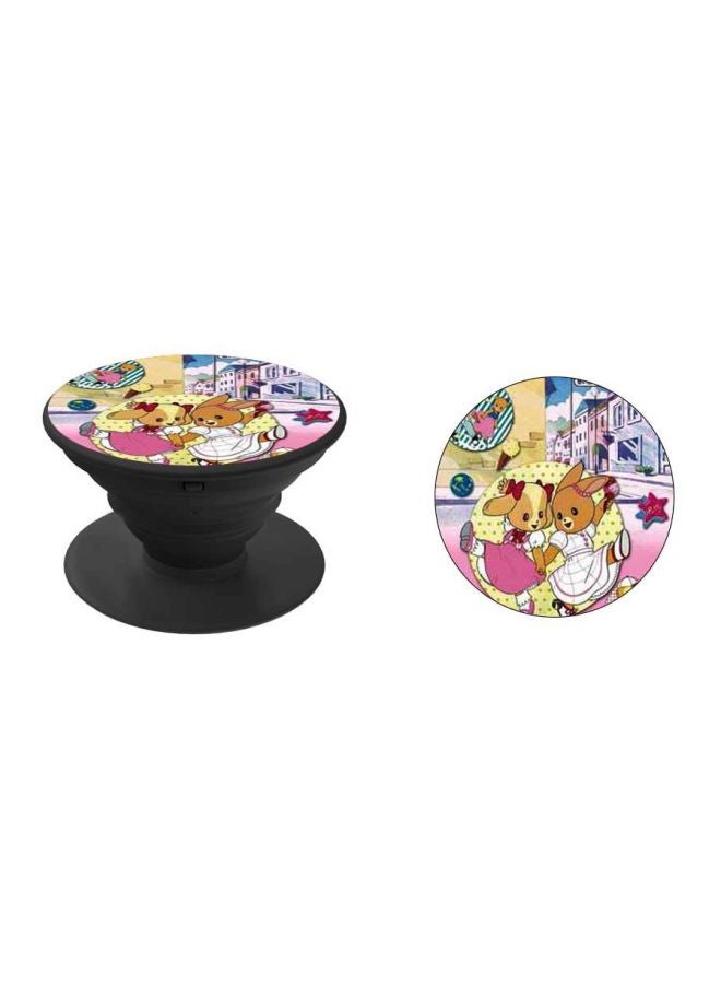 BP Cartoon Printed Pop Socket Phone Holder Pink/Brown/Black - Image 2