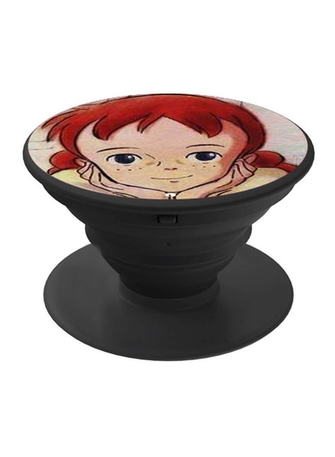 BP Anime Printed Pop Socket Phone Holder Red/Beige/Black - Image 1