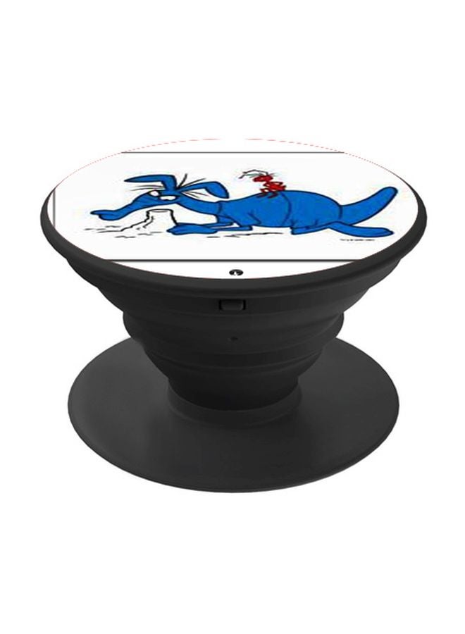 BP Cartoon Printed Pop Socket Phone Holder White/Blue/Black - Image 1