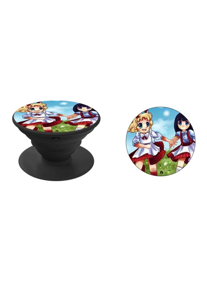 BP Anime Printed Pop Socket Phone Holder White/Red/Black - Image 2