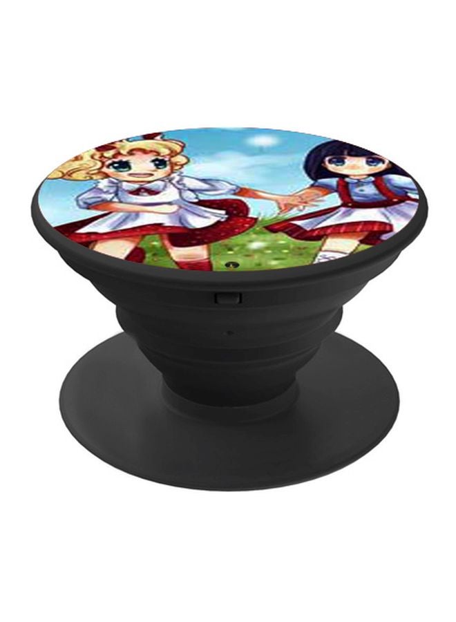 BP Anime Printed Pop Socket Phone Holder White/Red/Black - Image 1