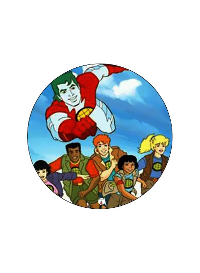 BP Captain Planet And The Planeteers Printed Pop Socket Phone Holder Blue/Red/Black - Image 2