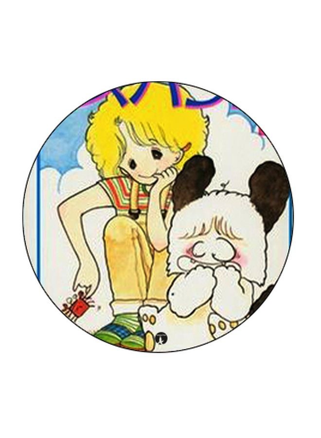 BP Cartoon Printed Pop Socket Phone Holder Yellow/Blue/Black - Image 2