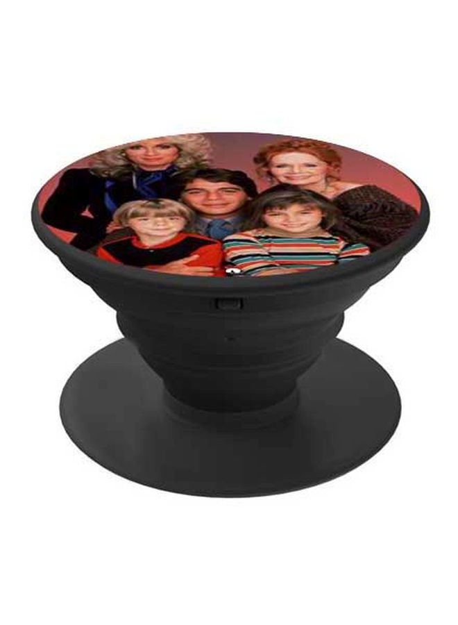 BP Printed Pop Socket Phone Holder Beige/Red/Black - Image 1