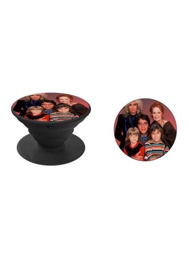 BP Printed Pop Socket Phone Holder Beige/Red/Black - Image 2