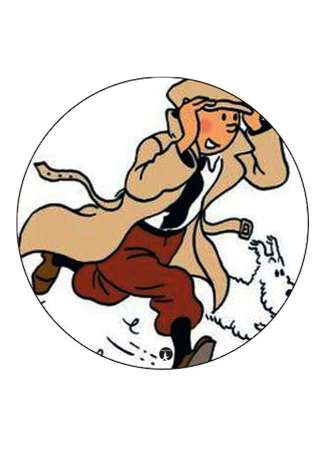 BP Tintin Cartoon Printed Pop Socket Phone Holder Beige/White/Black - Image 2