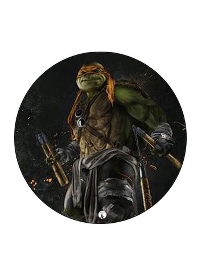 بي بي حامل هاتف على شكل مقبس منبثق بنمط مطبوع لقصص "Ninja Turtles" المصورة رمادي/أسود/أخضر - Image 2