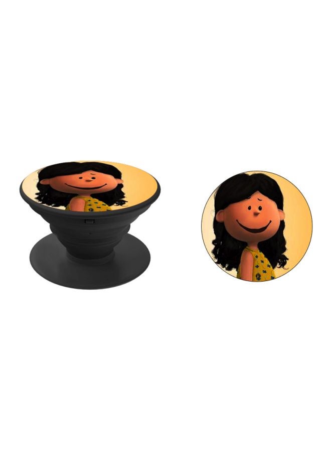 BP Cartoon Character Printed Pop Socket Phone Holder Beige/Yellow/Black - Image 2