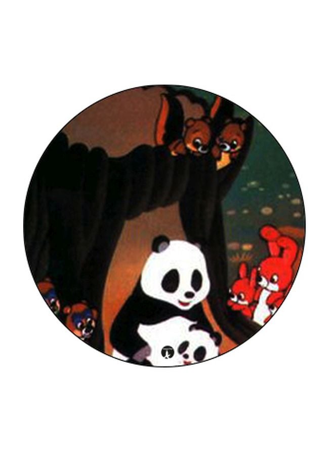 BP Panda Printed Pop Socket Phone Holder Black/Brown/White - Image 2