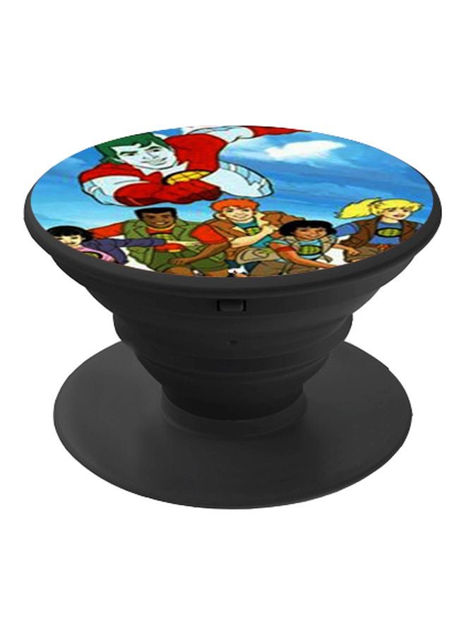 BP Captain Planet And The Planeteers Printed Pop Socket Phone Holder Blue/Red/Black - Image 1