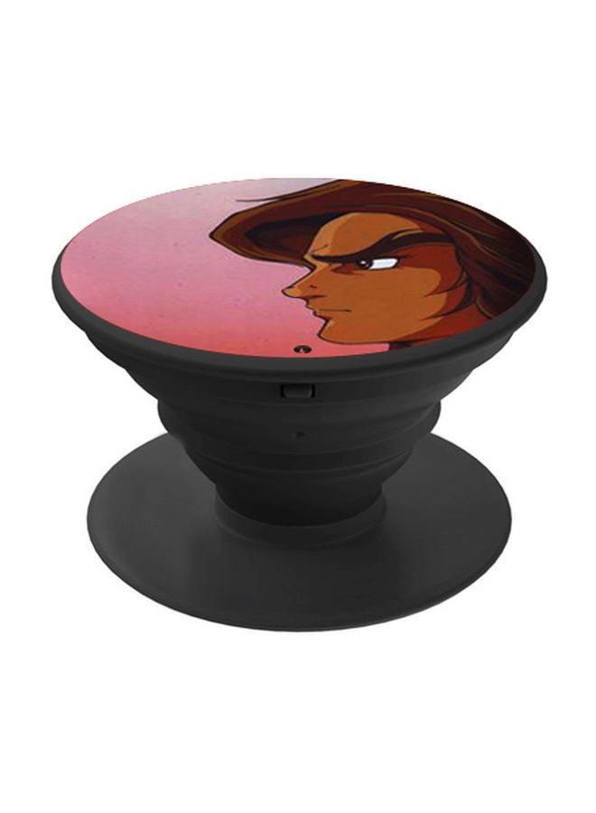BP Cartoon Printed Pop Socket Phone Holder Pink/Brown/Black - Image 1