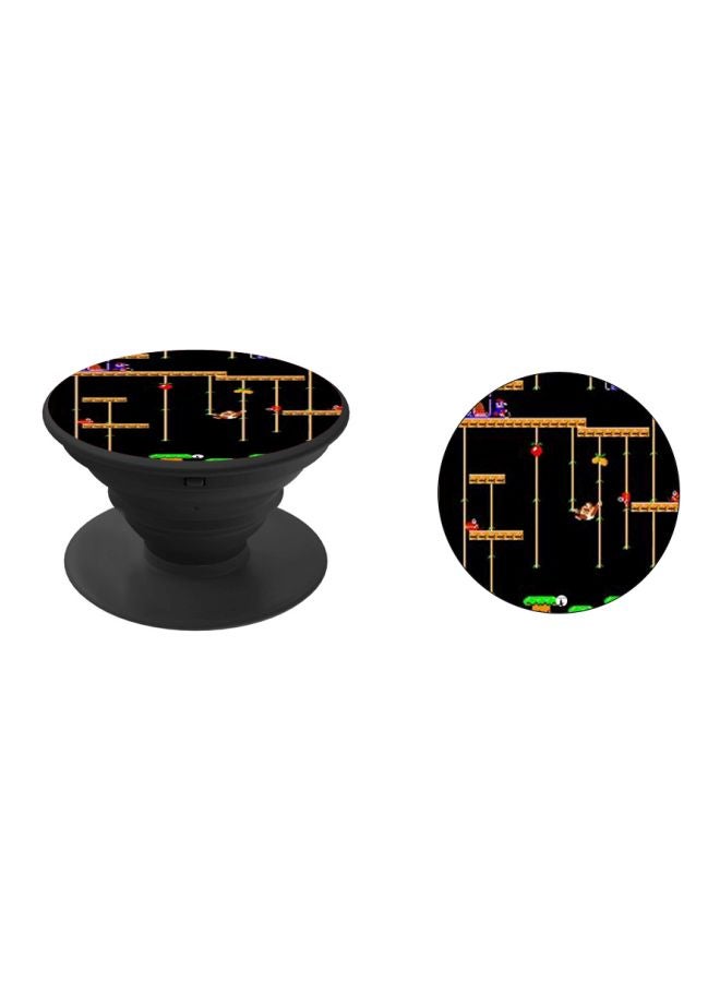 BP Super Mario Game Printed Pop Socket Phone Holder Black/Yellow/Red - Image 2