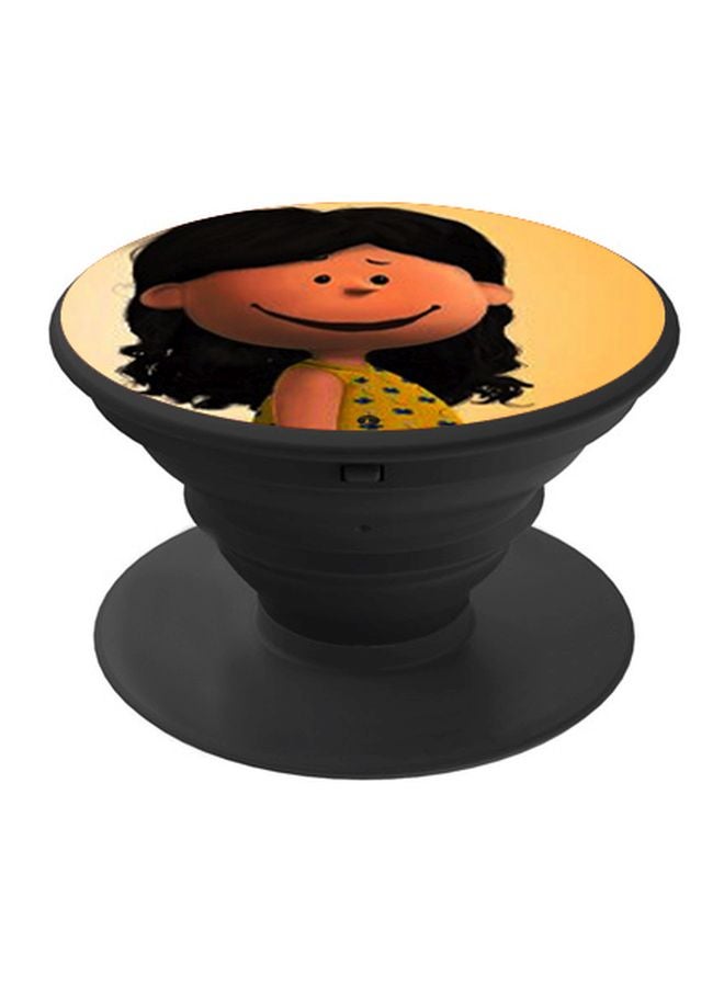 BP Cartoon Character Printed Pop Socket Phone Holder Beige/Yellow/Black - Image 1