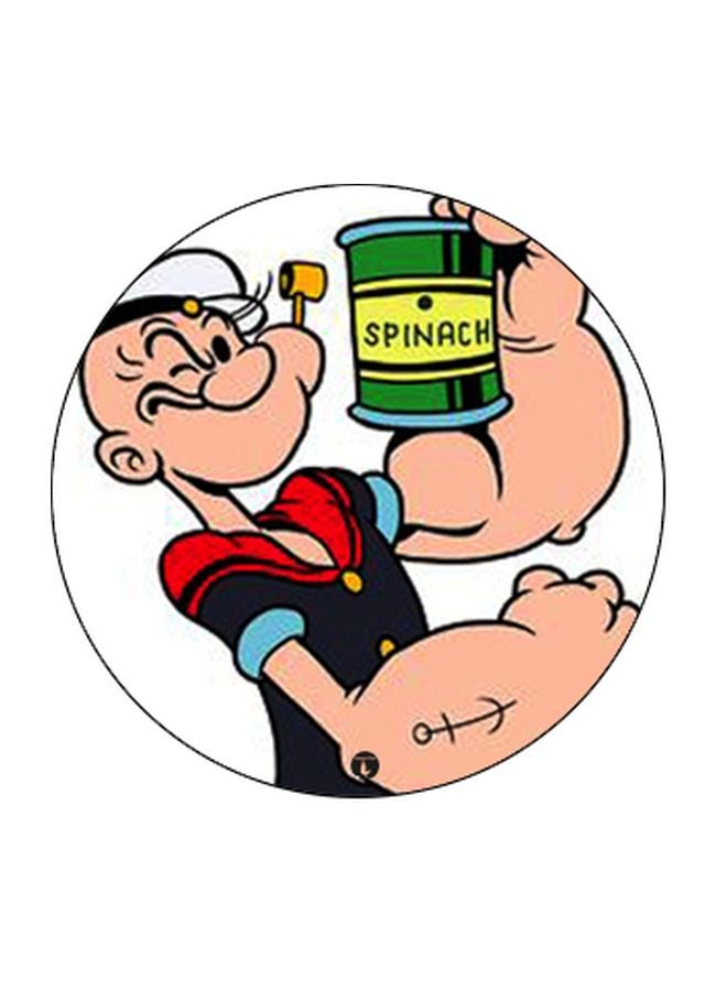 بي بي حامل هاتف على شكل مقبس منبثق بنمط مطبوع لفيلم "Popeye The Sailor Man" أبيض/ بيج/ أسود - Image 2