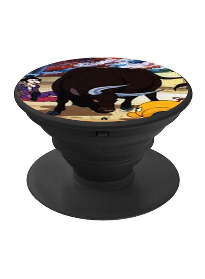 BP Bull-Fighting Printed Pop Socket Phone Holder Brown/Black/Yellow - Image 1