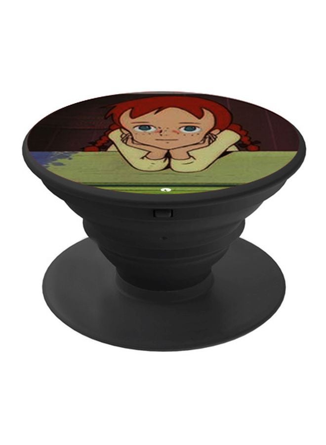 BP Cartoon Printed Pop Socket Phone Holder Green/Brown/Black - Image 1