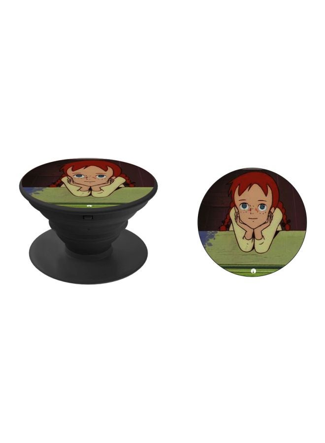 BP Cartoon Printed Pop Socket Phone Holder Green/Brown/Black - Image 2