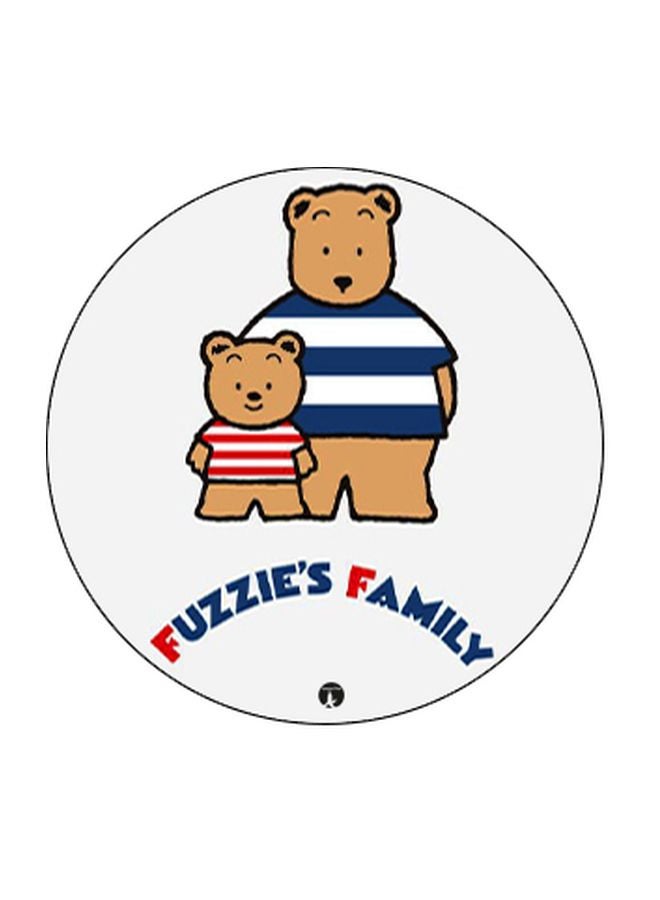 BP Fuzzie's Family Printed Pop Socket Phone Holder White/Brown/Black - Image 2