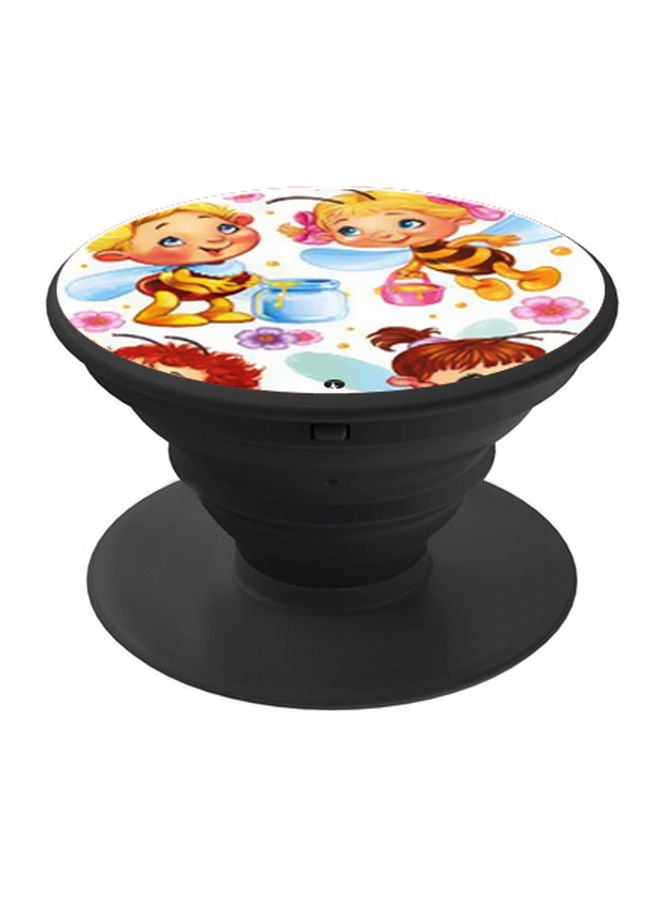 بي بي حامل هاتف بوب سوكيت بطبعة شخصيات كرتونية بني/أصفر/أبيض - Image 1