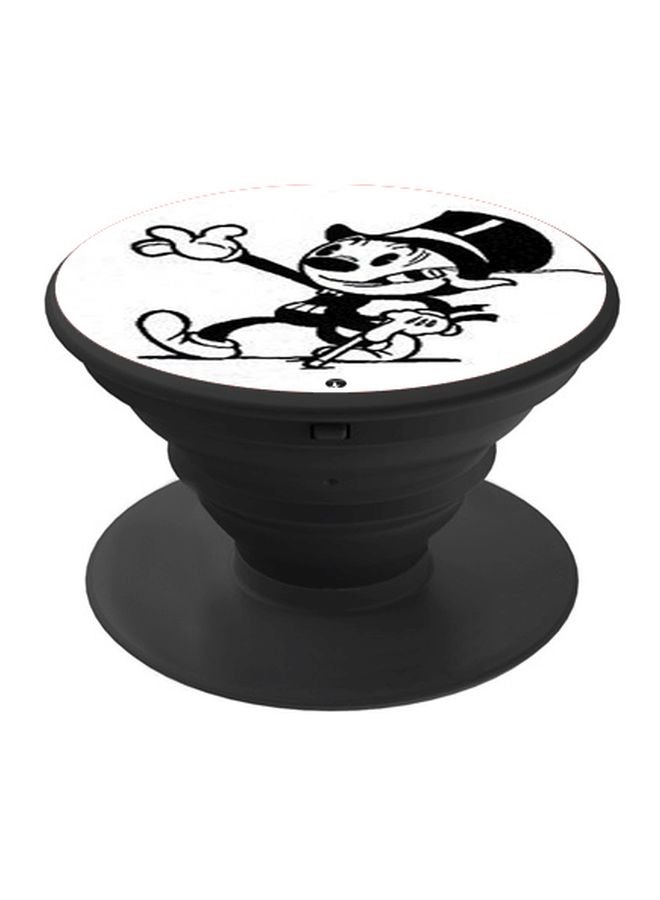 BP Cartoon Printed Pop Socket Phone Holder White/Black - Image 1